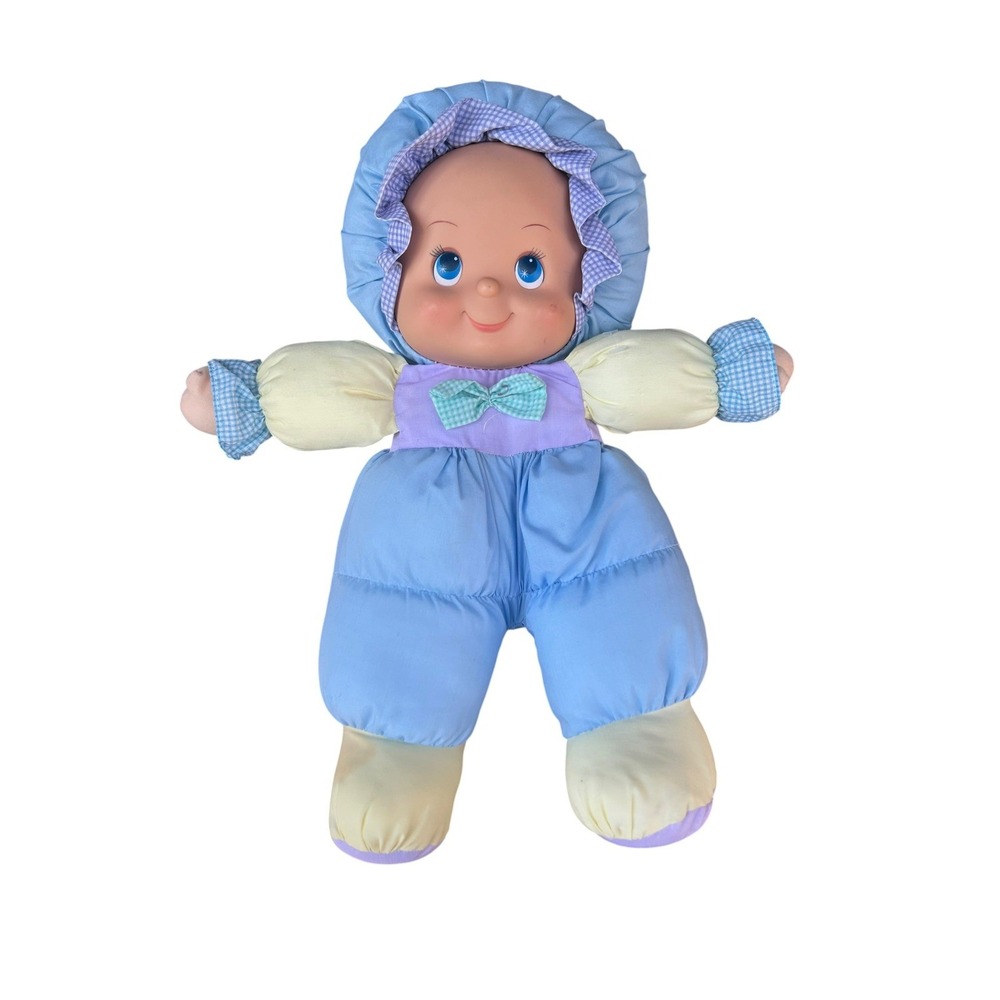 Vintage 1990 Fisher Price Puffalump Kids Baby Doll Blue Purple Rare